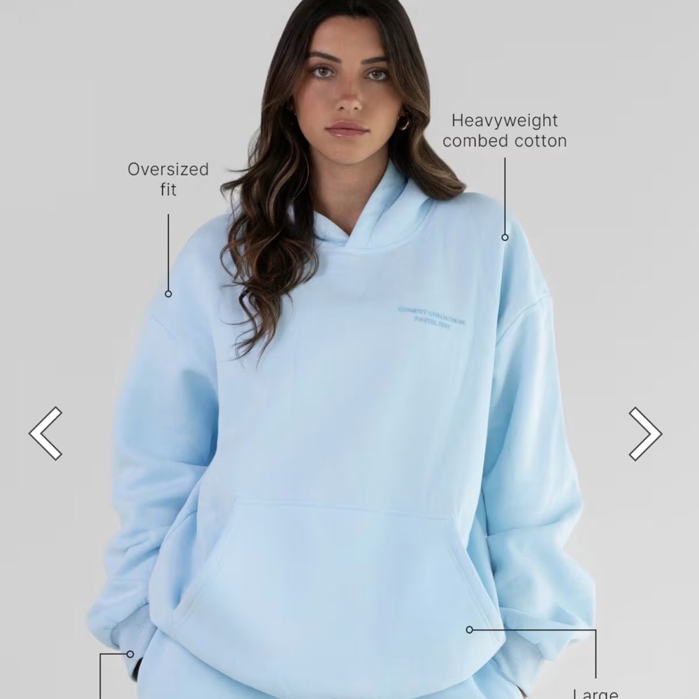 Light Blue Oversized Comfrt Hoodie